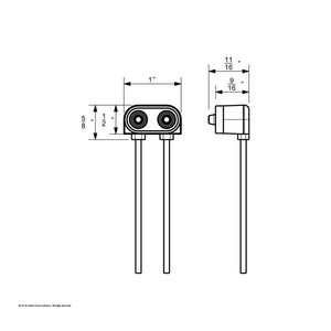 United Pacific - 2 Prong Light (Clearance/Marker) Plug (Individual or 20 Pack)