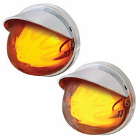 9 LEDs Dual Function GloLight Watermelon Flush Mount Kit With Visor - Amber LEDs (Amber or Clear Lens)