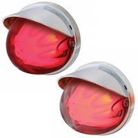 9 LED Dual Function GloLight Watermelon Flush Mount Kit With Visor - Red LED (Red or Clear Lens)