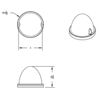 9 LED Dual Function GloLight Watermelon Flush Mount Kit - Amber LED (Amber or Clear Lens)
