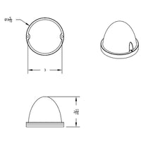 9 LED Dual Function GloLight Watermelon Flush Mount Kit - Red LED (Red or Clear Lens)