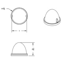 9 LED Dual Function GloLight Watermelon Flush Mount Kit - Amber LED (Amber or Clear Lens)