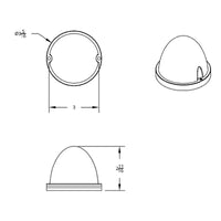 9 LED Dual Function GloLight Watermelon Flush Mount Kit - Red LED (Red or Clear Lens)