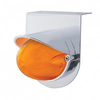 Stainless Light Bracket With 9 LED Dual Function Watermelon GloLight & Visor - Amber LEDs (Amber or Clear Lens)
