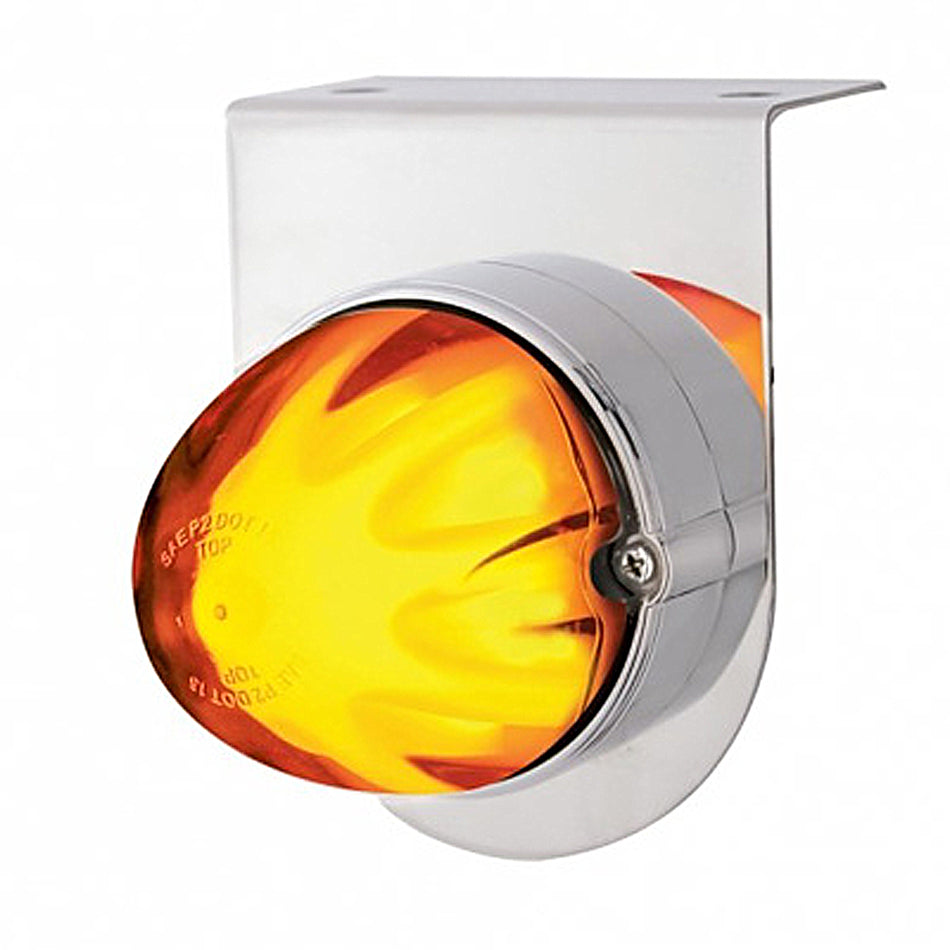 Stainless Light Bracket With 9 LED Dual Function Watermelon GloLight - Amber LEDs (Amber or Clear Lens)