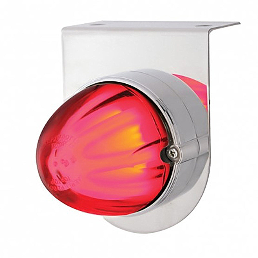 Stainless Light Bracket With 9 LED Dual Function Watermelon GloLight - Red LEDS (Red or Clear Lens)