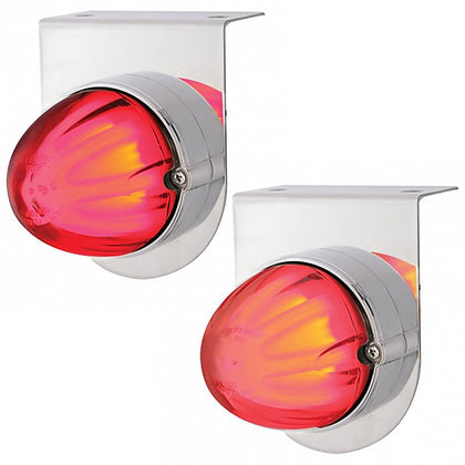 Stainless Light Bracket With 9 LED Dual Function Watermelon GloLight - Red LEDS (Red or Clear Lens)