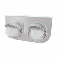 Stainless Steel Light Bracket With 2 X 9 LED Dual Function Watermelon GloLight & Visors - Amber LEDs (Amber or Clear Lens)