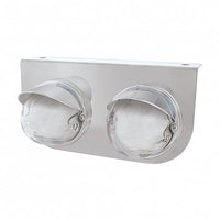 Stainless Steel Light Bracket With 2 X 9 LED Dual Function Watermelon GloLight & Visors - Red LEDs (Red or Clear Lens)