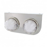 Stainless Light Bracket With 2 X 9 LED Dual Function Watermelon GloLight - Red LEDs (Red or Clear Lens)