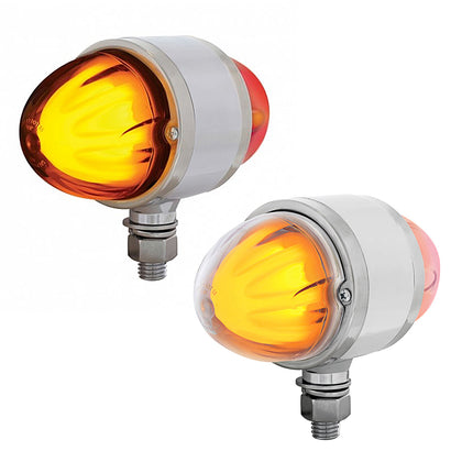18 LEDs Dual Function GloLight Double Face Light - Amber & Red LEDs (Amber/Red or Clear Lens)