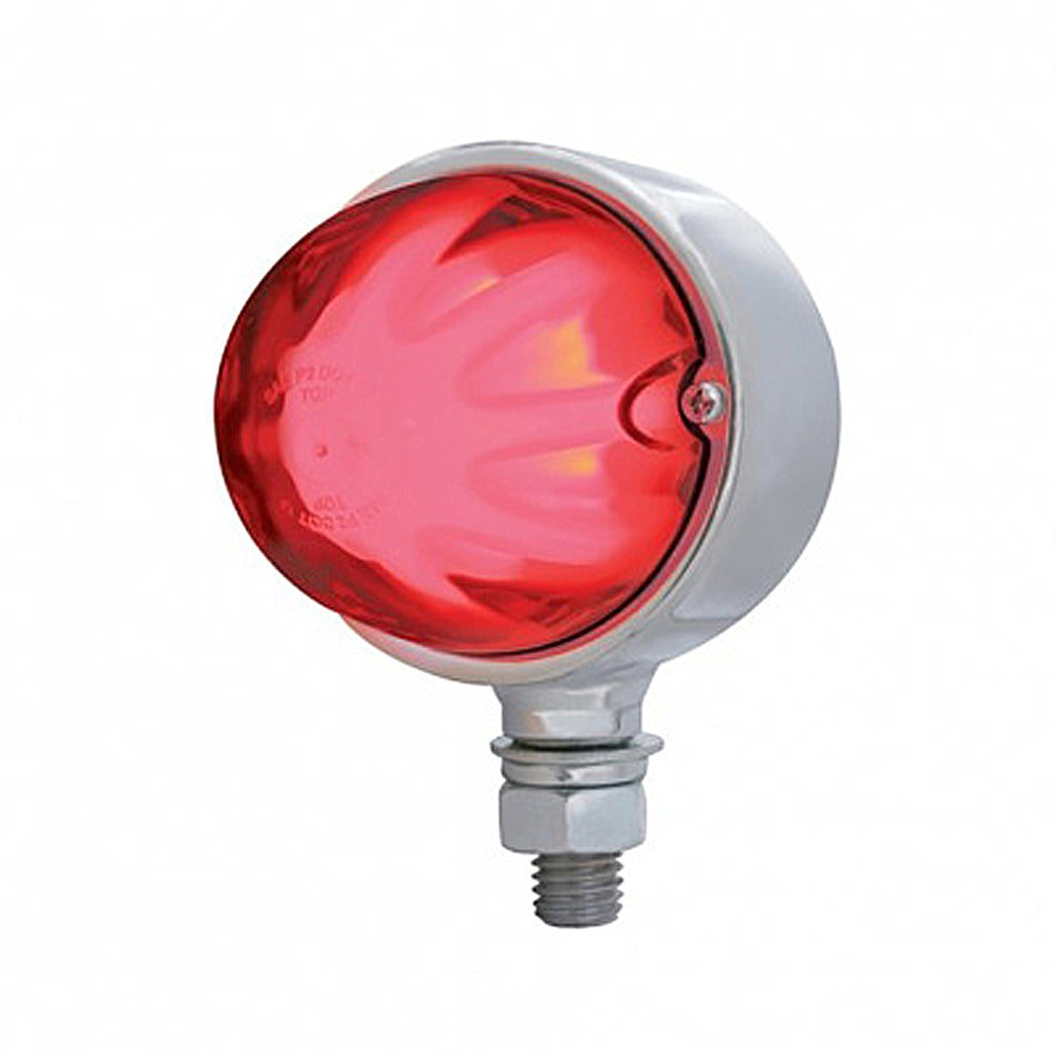 9 LED Dual Function GloLight Single Face Light - Red LEDs (Red or Clear Lens)
