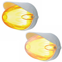 9 LED Dual Function GloLight Watermelon Grakon 1000 Flush Mount Kit With Visor - Amber LEDs (Amber or Clear Lens)