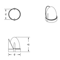 9 LED Dual Function GloLight Watermelon Grakon 1000 Flush Mount Kit With Visor - Amber LEDs (Amber or Clear Lens)
