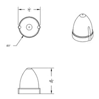 9 LED Dual Function GloLight Watermelon Grakon 1000 Flush Mount Kit - Amber LEDs (Amber or Clear Lens)