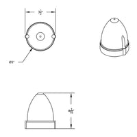 9 LED Dual Function GloLight Watermelon Grakon 1000 Flush Mount Kit - Amber LEDs (Amber or Clear Lens)