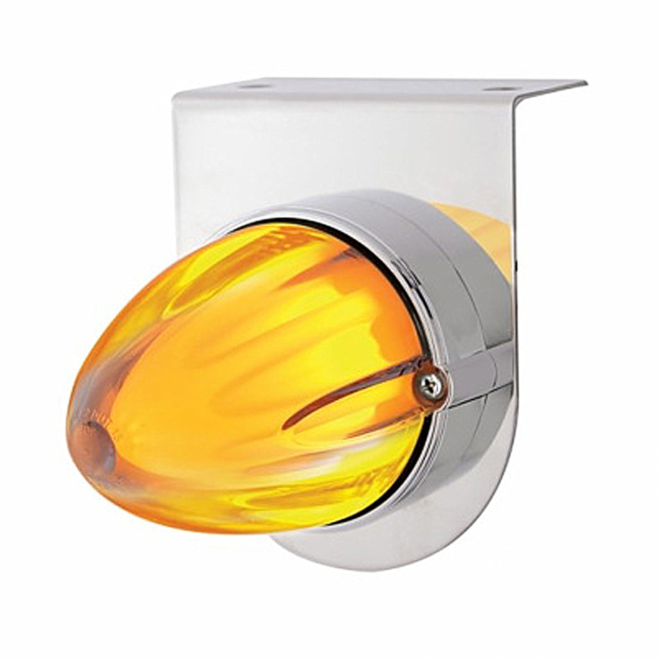 Stainless Steel Bracket With 9 LED Dual Function Watermelon GloLight - Amber LEDs (Amber or Clear Lens)