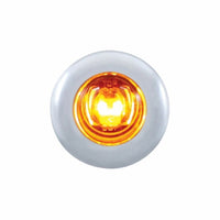 Stainless Steel Front Air Cleaner Bracket With 22 X 2 LEDs 3/4" Mini Lights w Bezels For Peterbilt - Amber LEDs (Amber or Clear Lens)