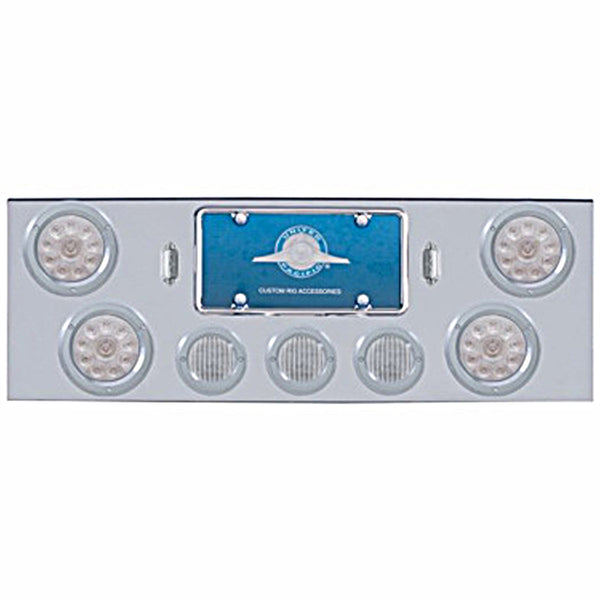 Car Rear Led Panel Chrome Rear Center Panel w/ 4 X 10 LED 4