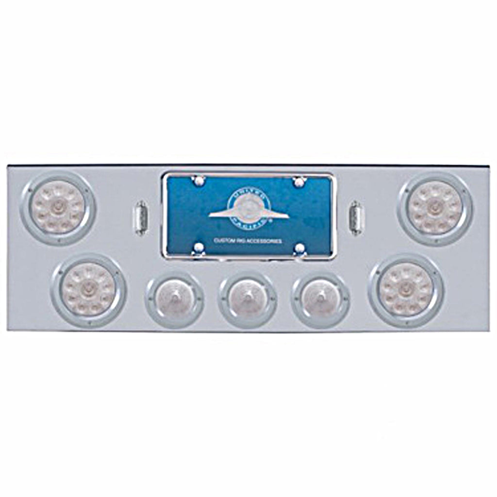 Chrome Rear Center Panel w/ 4 X 12 LED 4
