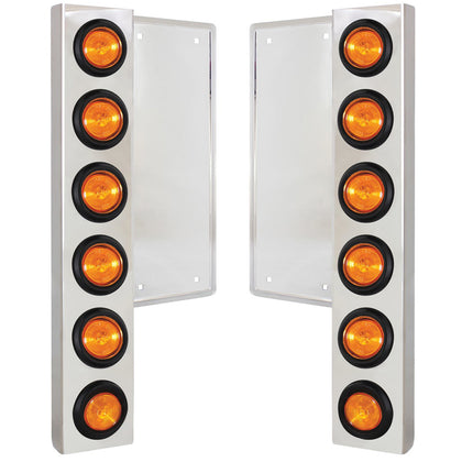 United Pacific - Front Air Cleaner Kit w/ 12 x 2" Flat Light & Grommet For Freightliner