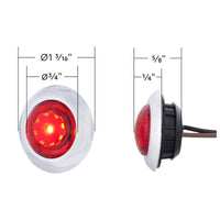LED Dual Function ArcBlast 3/4" Mini Clearance/Marker Light - Red LED (Red or Clear Lens)