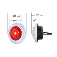 LED Dual Function ArcBlast 3/4" Mini Clearance/Marker Light - Red LED (Red or Clear Lens)