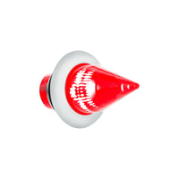 4 LED Dual Function 3/4" Mini Spike Clearance/Marker Light With Stainless Steel Bezel - Amber, Red, Blue or White (Clear Lens)