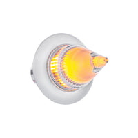 4 LED Dual Function 3/4" Mini Spike Clearance/Marker Light With Stainless Steel Bezel - Amber, Red, Blue or White (Clear Lens)