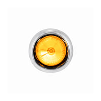 4 LED Dual Function 3/4" Mini Spike Clearance/Marker Light With Stainless Steel Bezel - Amber, Red, Blue or White (Clear Lens)