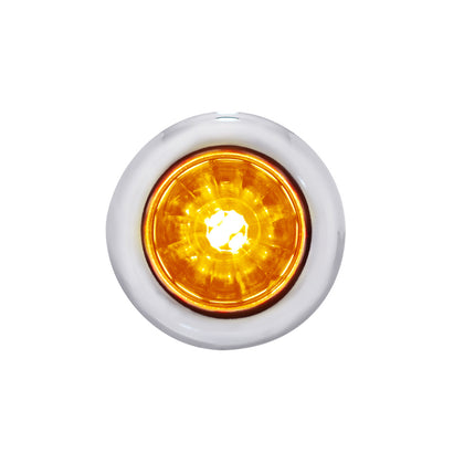 4 LED Dual Function 3/4" Mini Watermelon Clearance/Marker Light - Amber LED (Amber Lens)