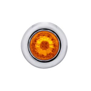 4 LED Dual Function 3/4" Mini Watermelon Clearance/Marker Light - Amber LED (Amber Lens)