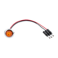 4 LED Dual Function 3/4" Mini Watermelon Clearance/Marker Light - Amber LED (Amber Lens)