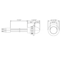 4 LED Dual Function 3/4" Mini Watermelon Clearance/Marker Light - Amber LED (Amber Lens)