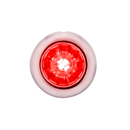 4 LED Dual Function 3/4" Mini Watermelon Clearance/Marker Light - Red LEDs (Red Lens)