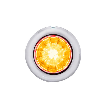 4 LED Dual Function 3/4" Mini Watermelon Clearance/Marker Light - Amber, Red, Blue or White LEDs (Clear Lens) - Berube's Truck Accessories
