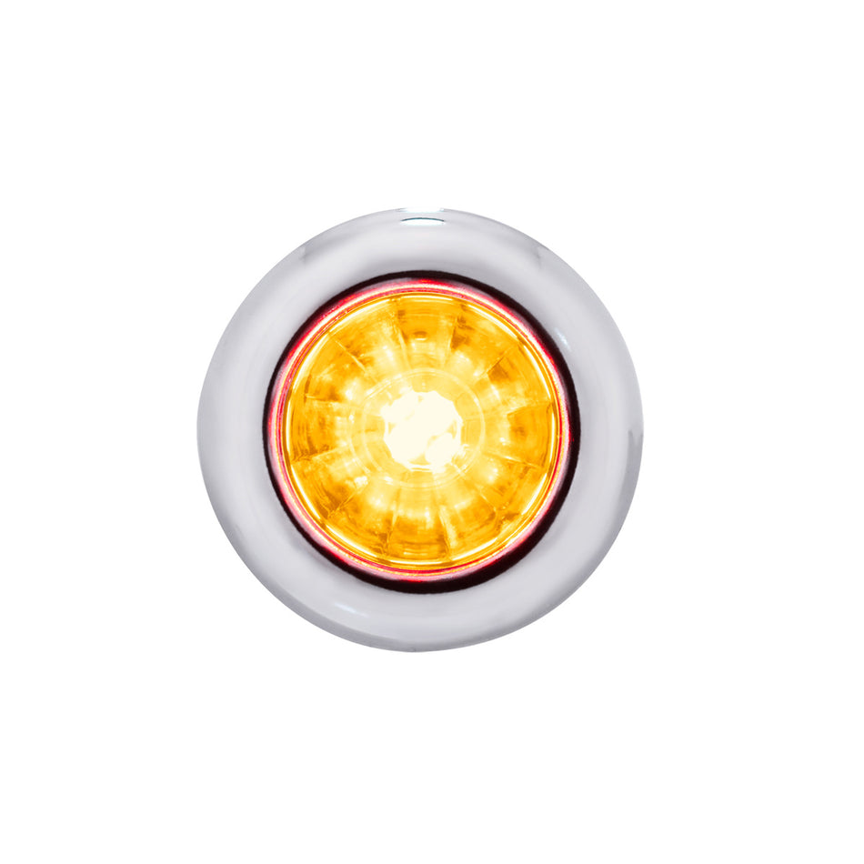 4 LED Dual Function 3/4" Mini Watermelon Clearance/Marker Light - Amber, Red, Blue or White LEDs (Clear Lens) - Berube's Truck Accessories