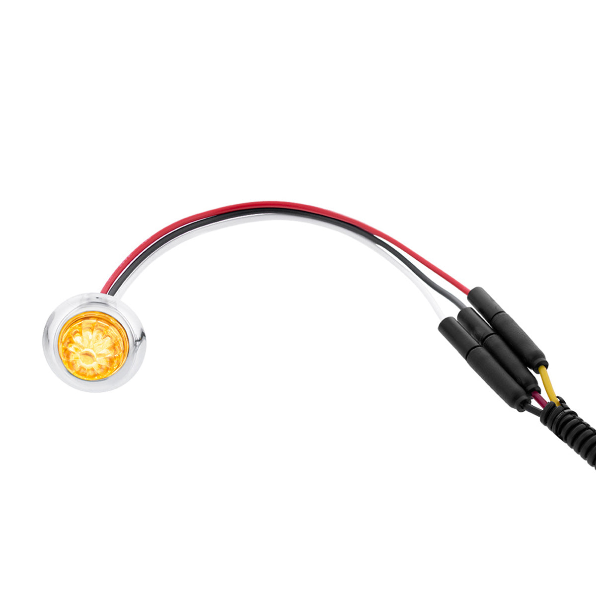 4 LED Dual Function 3/4" Mini Watermelon Clearance/Marker Light - Amber, Red, Blue or White LEDs (Clear Lens) - Berube's Truck Accessories
