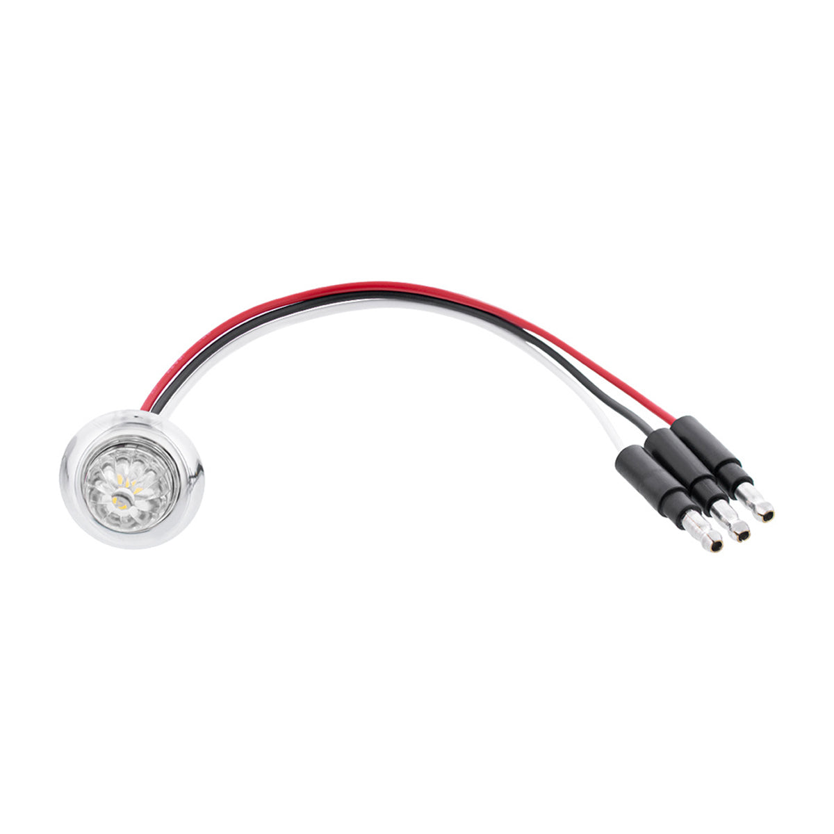 4 LED Dual Function 3/4" Mini Watermelon Clearance/Marker Light - Amber, Red, Blue or White LEDs (Clear Lens) - Berube's Truck Accessories