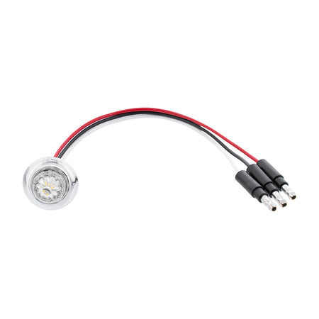 4 LED Dual Function 3/4" Mini Watermelon Clearance/Marker Light - Amber, Red, Blue or White LEDs (Clear Lens) - Berube's Truck Accessories