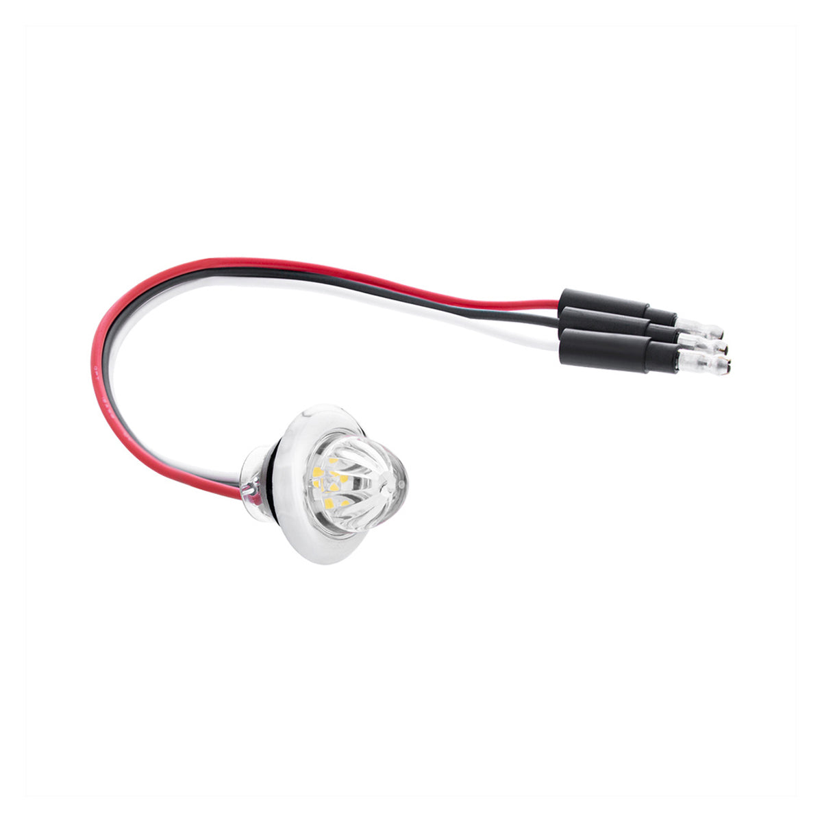 4 LED Dual Function 3/4" Mini Watermelon Clearance/Marker Light - Amber, Red, Blue or White LEDs (Clear Lens) - Berube's Truck Accessories