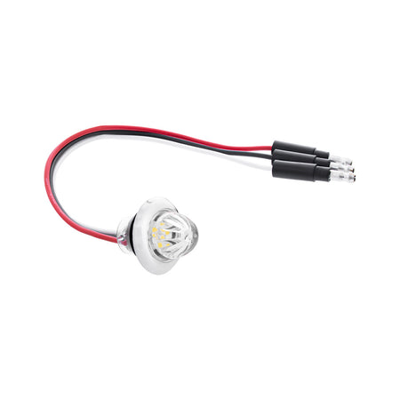 4 LED Dual Function 3/4" Mini Watermelon Clearance/Marker Light - Amber, Red, Blue or White LEDs (Clear Lens) - Berube's Truck Accessories
