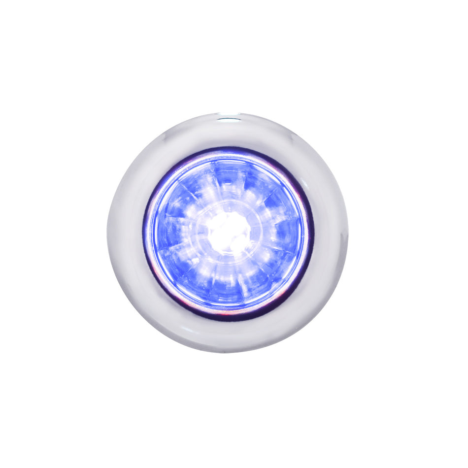 4 LED Dual Function 3/4" Mini Watermelon Clearance/Marker Light - Amber, Red, Blue or White LEDs (Clear Lens) - Berube's Truck Accessories