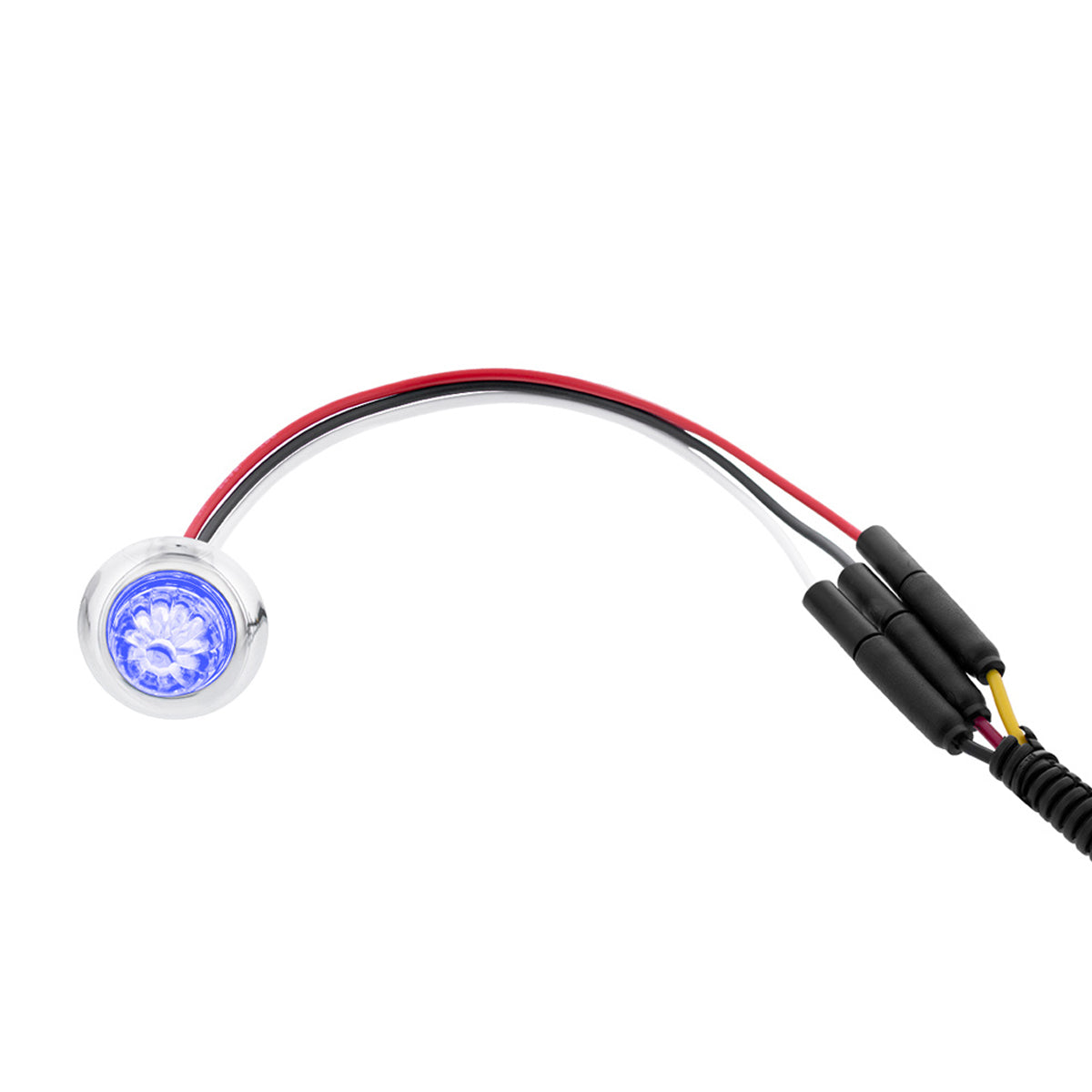 4 LED Dual Function 3/4" Mini Watermelon Clearance/Marker Light - Amber, Red, Blue or White LEDs (Clear Lens) - Berube's Truck Accessories