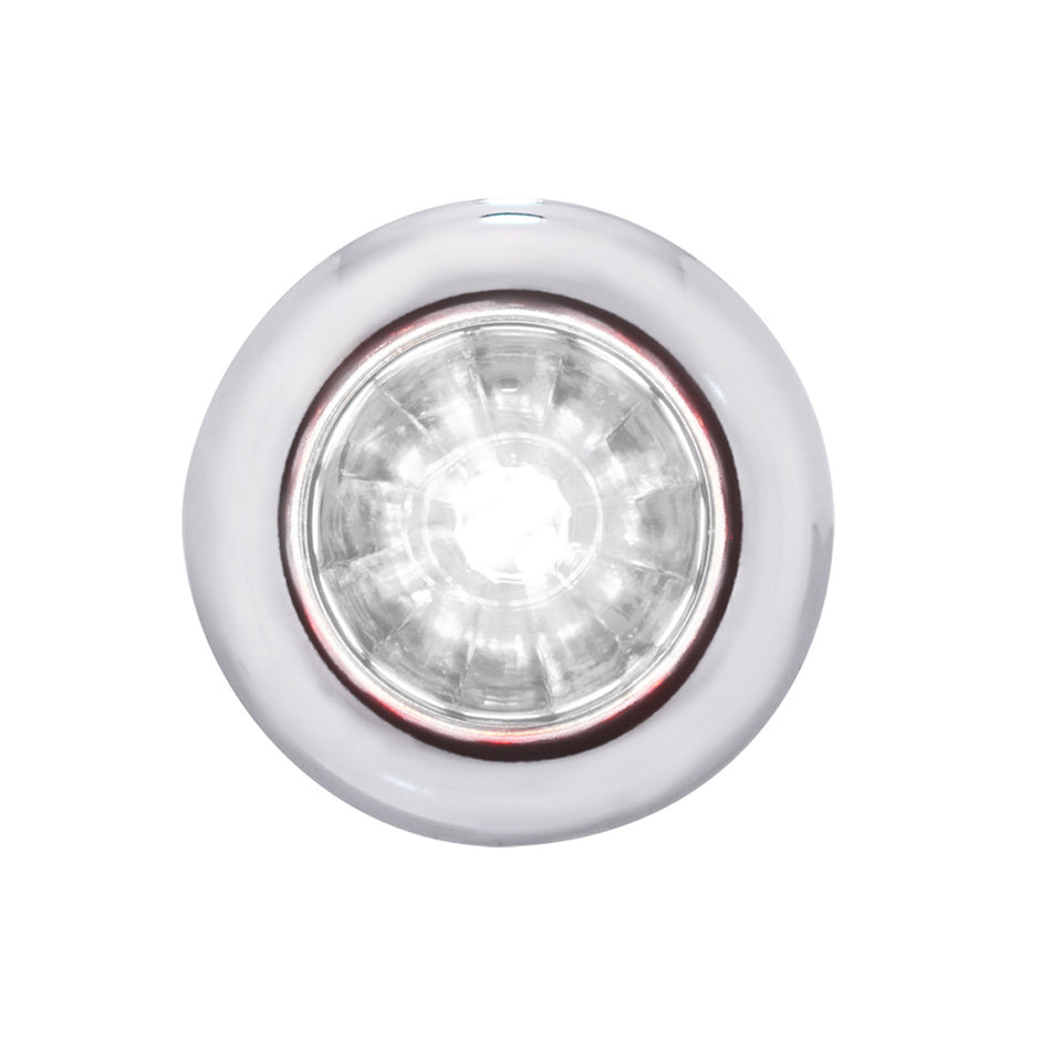 4 LED Dual Function 3/4" Mini Watermelon Clearance/Marker Light - Amber, Red, Blue or White LEDs (Clear Lens) - Berube's Truck Accessories