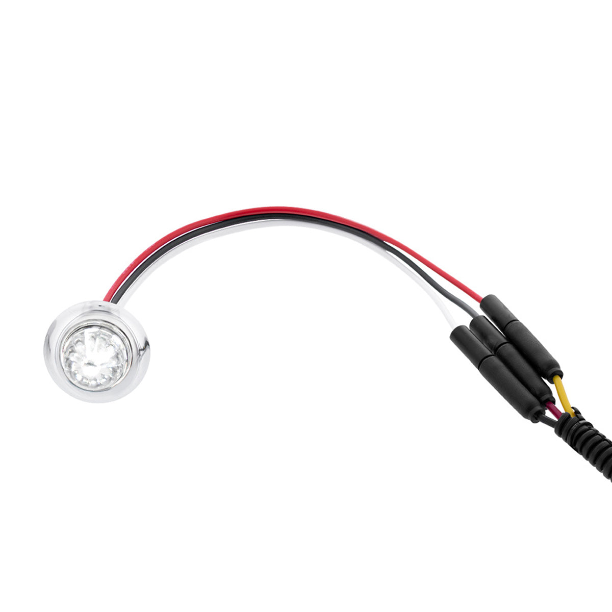 4 LED Dual Function 3/4" Mini Watermelon Clearance/Marker Light - Amber, Red, Blue or White LEDs (Clear Lens) - Berube's Truck Accessories
