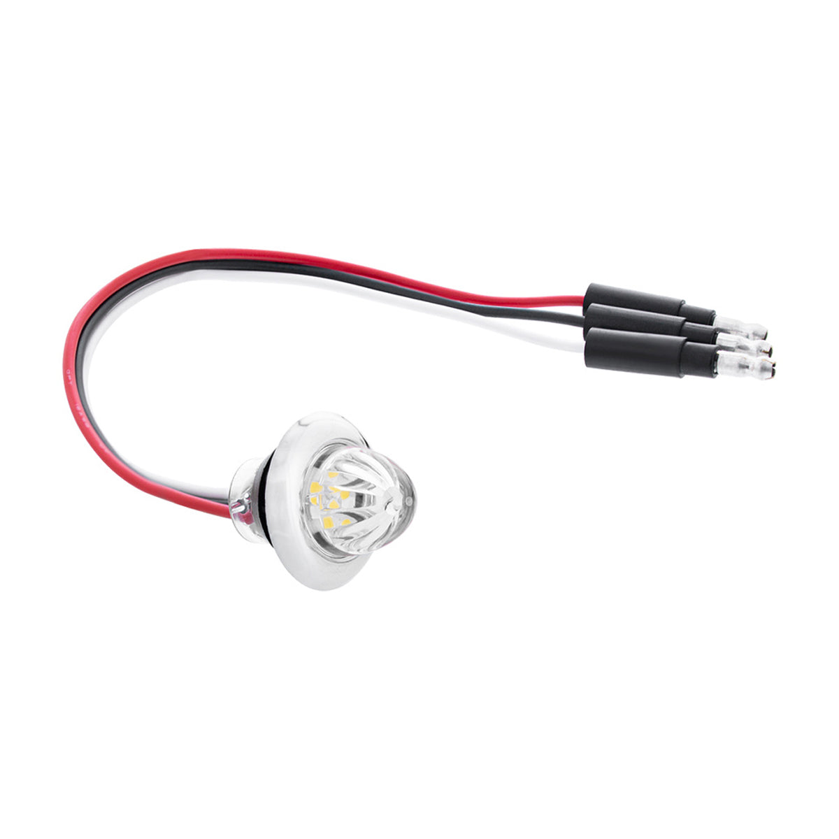 4 LED Dual Function 3/4" Mini Watermelon Clearance/Marker Light - Amber, Red, Blue or White LEDs (Clear Lens) - Berube's Truck Accessories