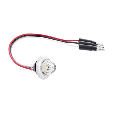 4 LED Dual Function 3/4" Mini Watermelon Clearance/Marker Light - Amber, Red, Blue or White LEDs (Clear Lens) - Berube's Truck Accessories