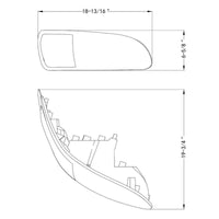 Chrome or Black LED Headlight With Color Changing Position Light Bar For Peterbilt 386 (2005-2015) & 387 (199-2010) (Driver or Passenger Side)