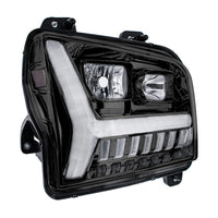 Blackout Headlight w/ LED DRL Light Bar & Turn Signal For 2018-2024 Kenworth W990 (Driver or Passenger Side)